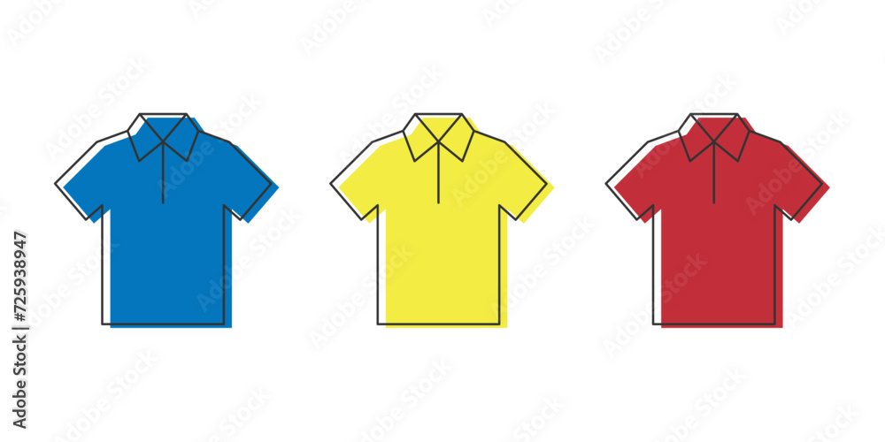 Black and white and color men t-shirts. Design template. Vector Black and white and color men t-shirts. Design template. Vector