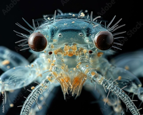 A close up of a spider's face. Generative AI. © serg3d