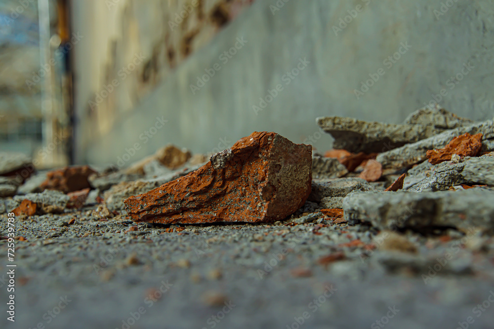 Fototapeta premium Close up of a concrete on the ground