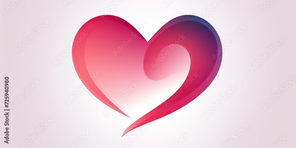 pink heart with ribbon