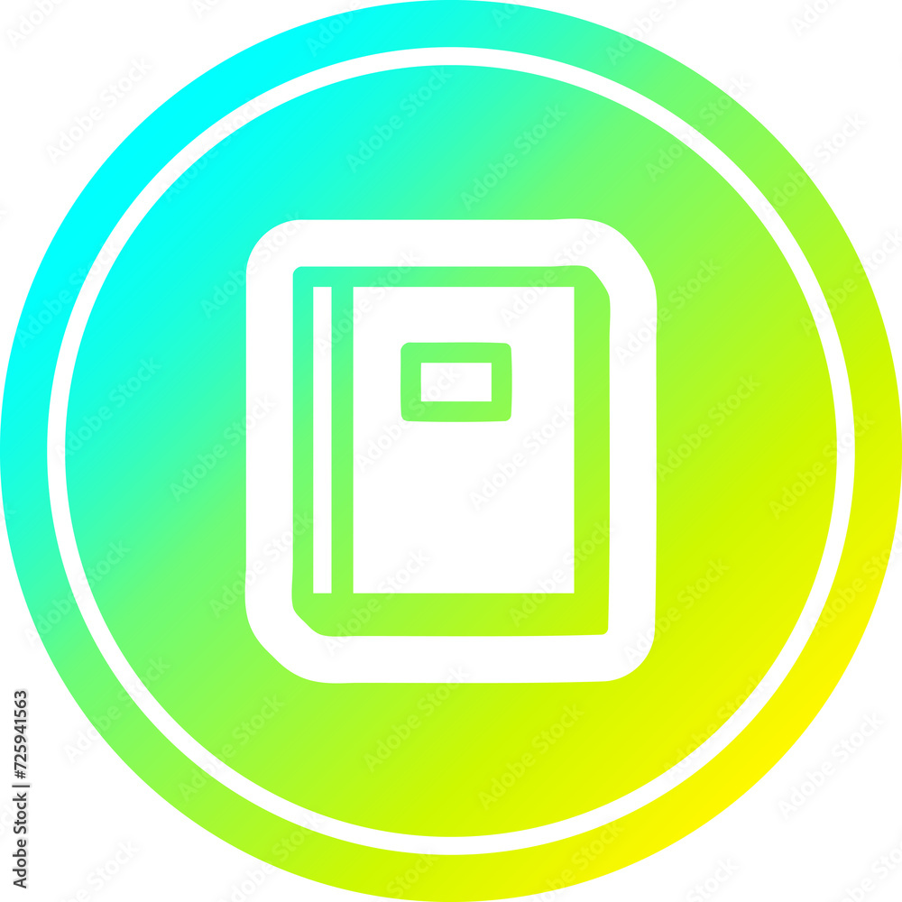 educational book circular in cold gradient spectrum educational book circular in cold gradient spectrum