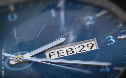 February 29th. Leap year concept.