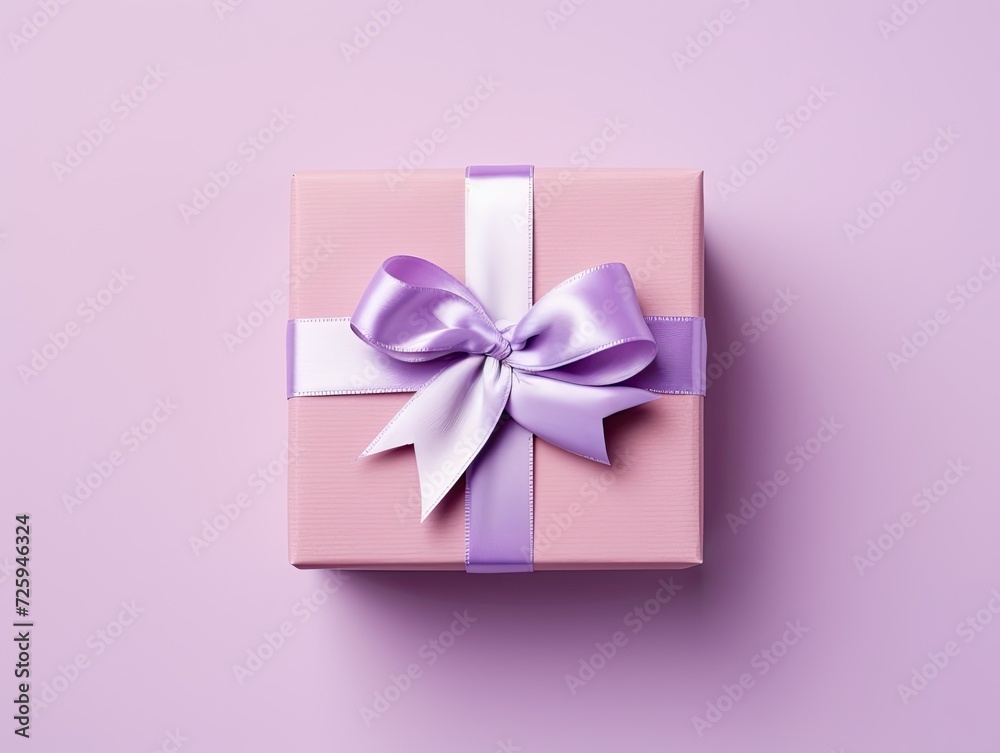 Pink Festive Gift Package with Elegant Wrapping, Purple Ribbon, and Bow, Perfect for Birthday Celebration or Holiday Surprise, Unveiling Joy and Happiness in Special Occasions Pink Festive Gift Package with Elegant Wrapping, Purple Ribbon, and Bow, Perfect for Birthday Celebration or Holiday Surprise, Unveiling Joy and Happiness in Special Occasions