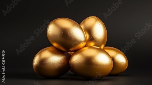 Shiny Gold Eggs Towering in a Pile