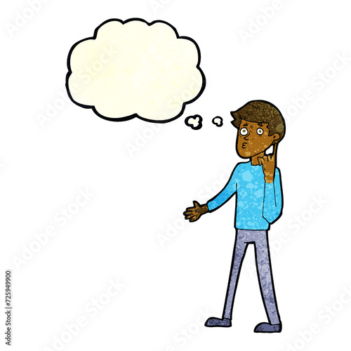 Wallpaper Mural cartoon man asking question with thought bubble Torontodigital.ca