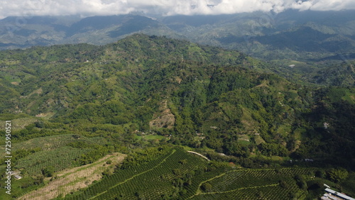 aerial photos of Colombia, landscapes, farms and urban areas