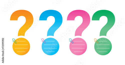question mark and note paper