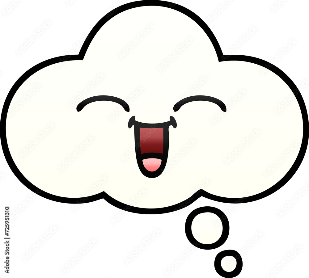 gradient shaded cartoon thought bubble gradient shaded cartoon thought bubble