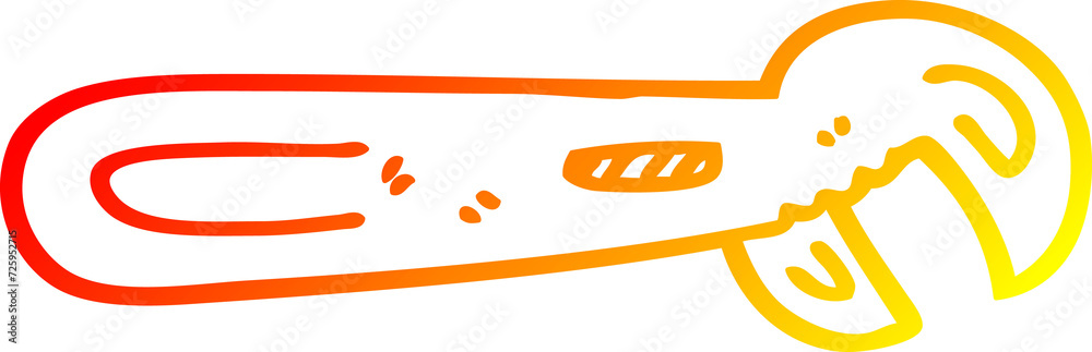 warm gradient line drawing cartoon adjustable spanner warm gradient line drawing cartoon adjustable spanner