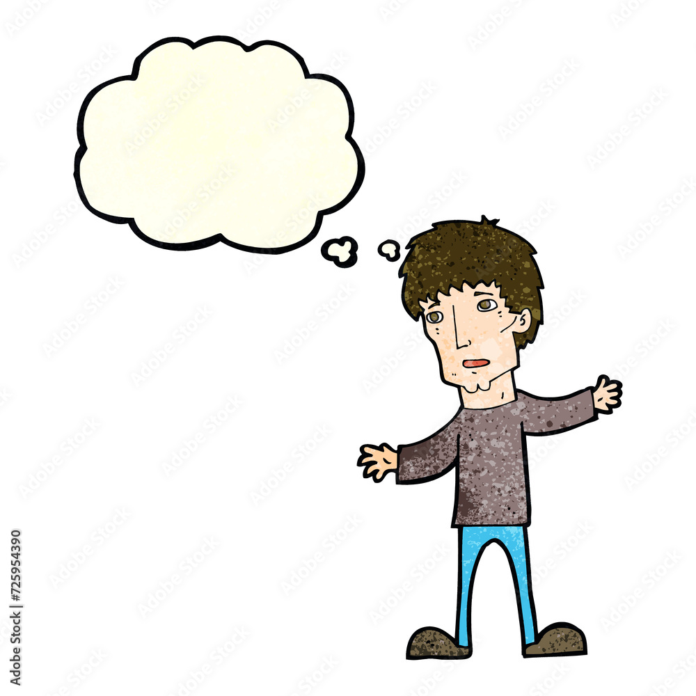 cartoon worried man with thought bubble cartoon worried man with thought bubble