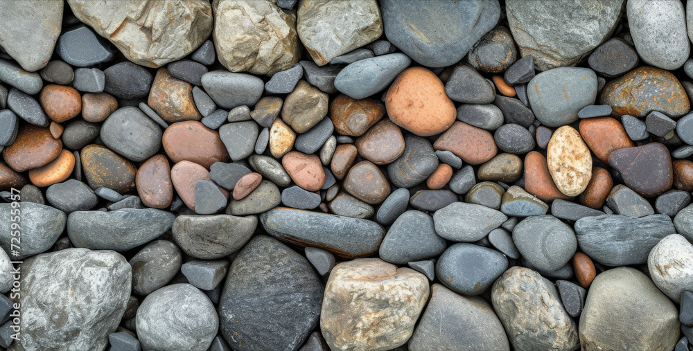 Colourful stones tightly packed together. Colourful stones tightly packed together.