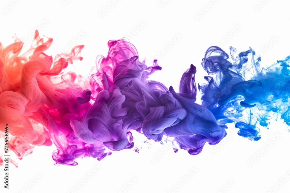 A Group of Colored Inks Floating in Water A Group of Colored Inks Floating in Water