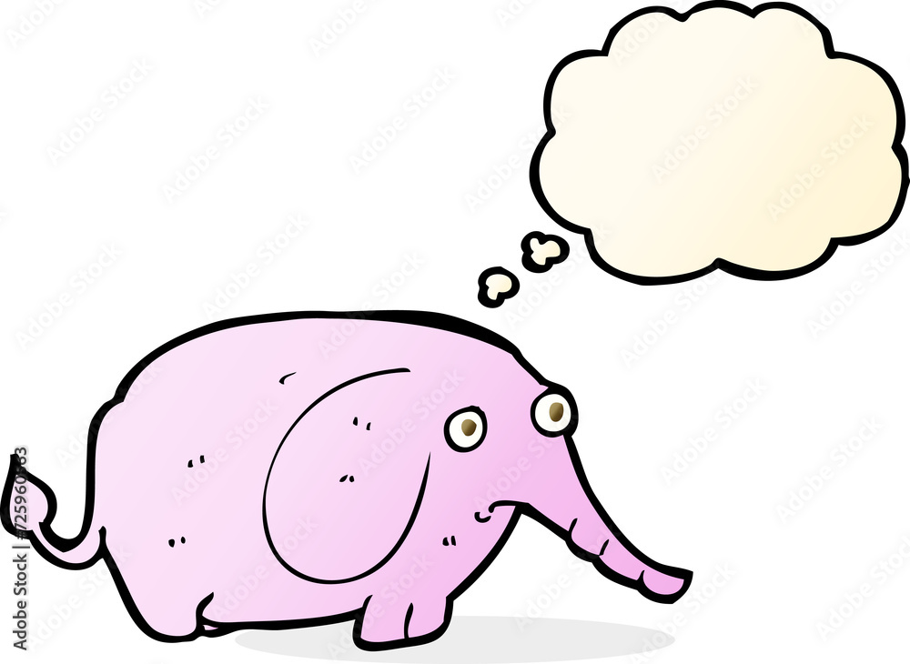 cartoon sad little elephant with thought bubble cartoon sad little elephant with thought bubble