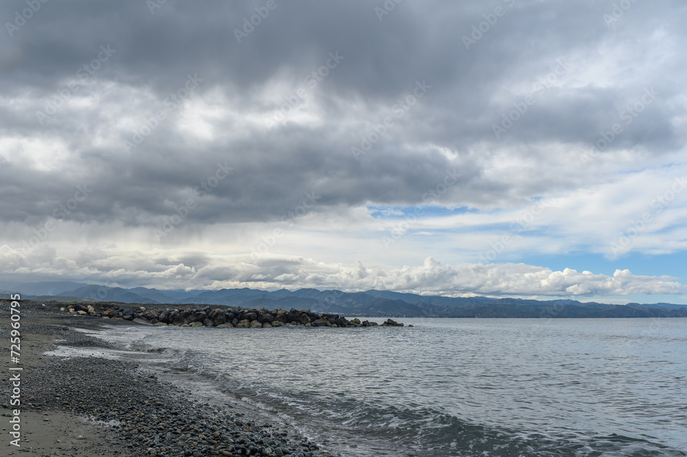view of the mountains and the Mediterranean Sea on a winter day in Cyprus 2 view of the mountains and the Mediterranean Sea on a winter day in Cyprus 2