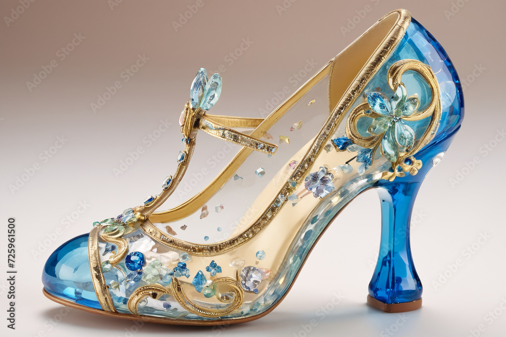 Obraz premium Fancy glass shoes of Cinderella princess