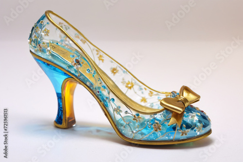 Fancy glass shoes of Cinderella princess