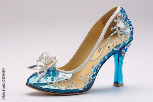 Fancy glass shoes of Cinderella princess