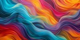 Kinetic energy waves, with dynamic lines and curves in vibrant colors