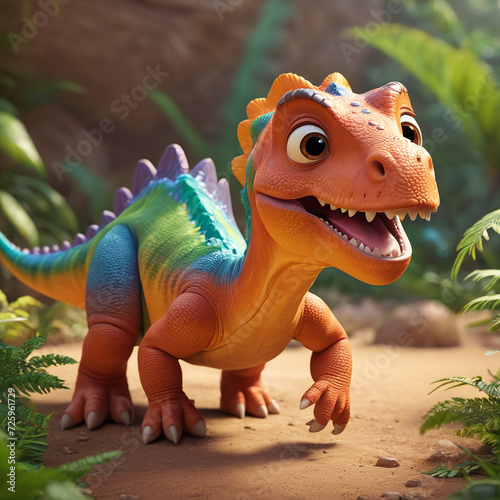 Cute ai generated baby dinosaurus