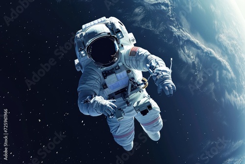 an astronaut falling into space