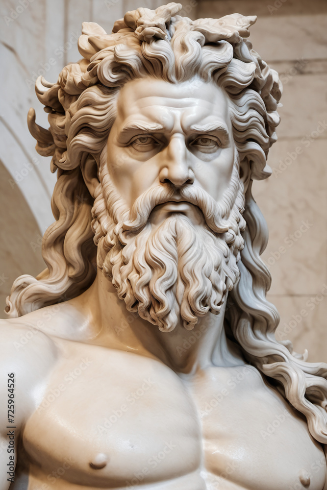 Obraz premium Statue of greece main god Zeus