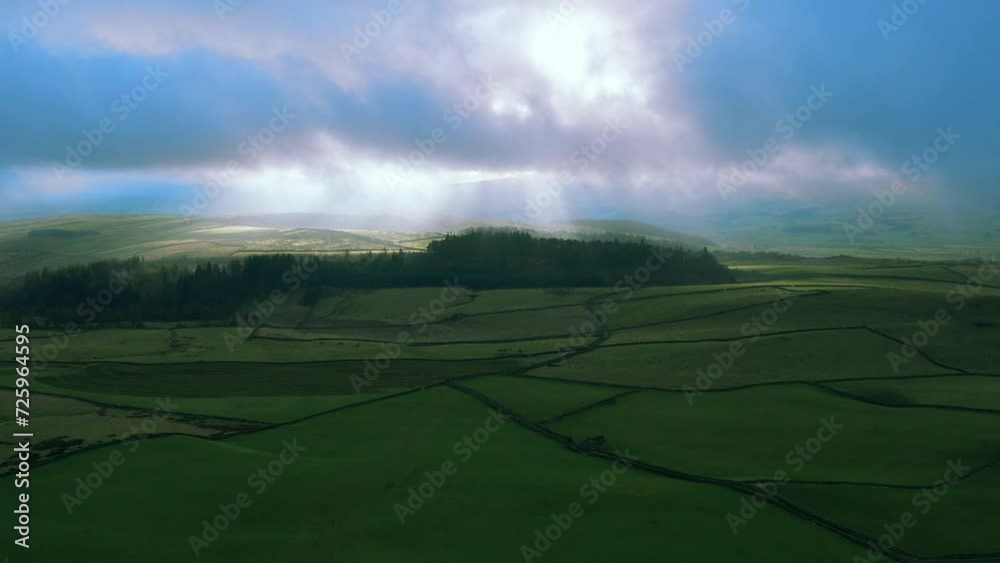 Cinematic aerial video of the mist over the hills in Yorkshire Dales P5 Cinematic aerial video of the mist over the hills in Yorkshire Dales P5