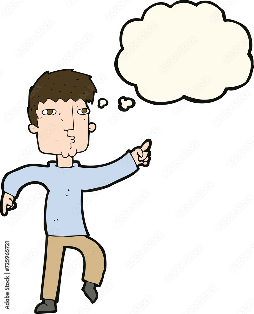 cartoon dancing man with thought bubble cartoon dancing man with thought bubble