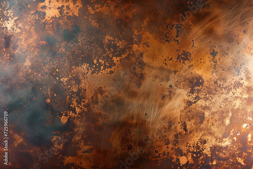 Grunge copper texture with oxide. metallic backgrounds. photo