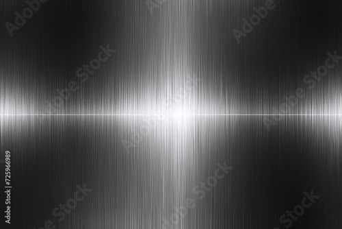 Abstract brushed aluminum designer background with music waveforms.