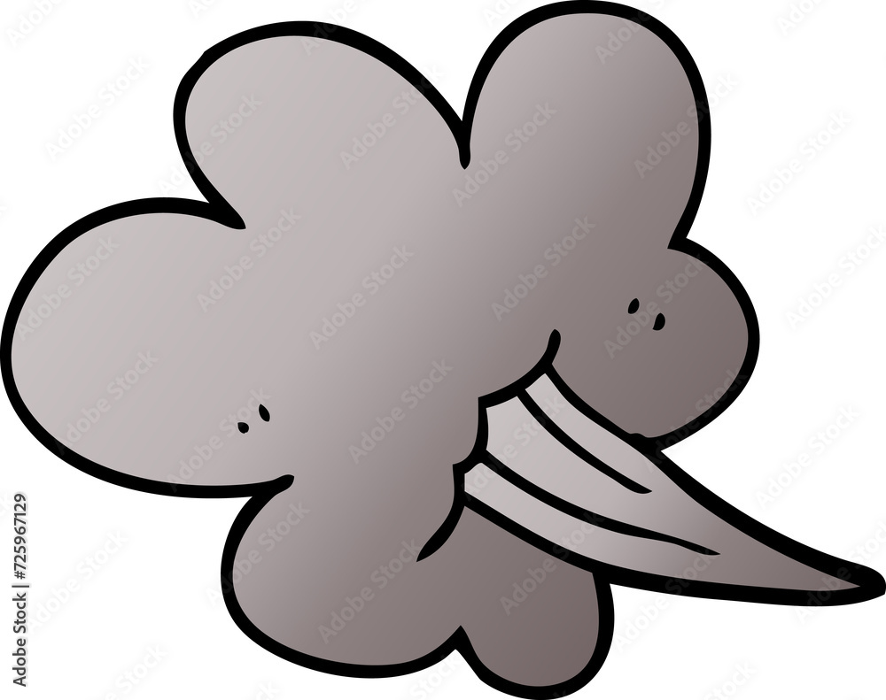 cartoon doodle whooshing cloud cartoon doodle whooshing cloud