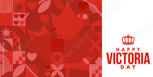 Happy Victoria Day, Canada. illustration, banner,