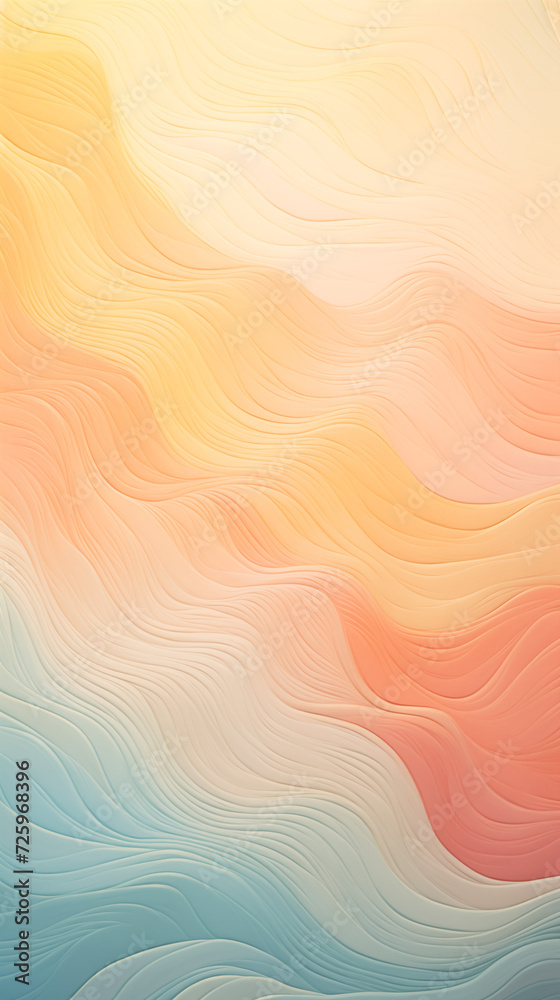 A Wallpaper of a wavey, pastel colored texture in golder hour vibe.