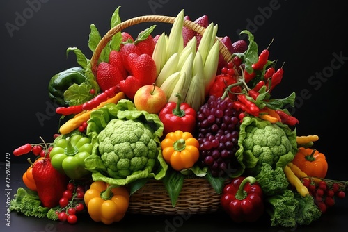 Creative Vegetable and Fruit Bouquet Arrangement for Kitchen Decor and Culinary Inspiration