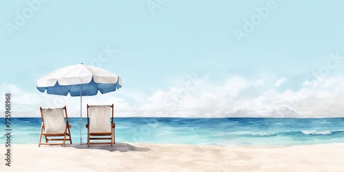 minimalistic design Beautiful beach banner.