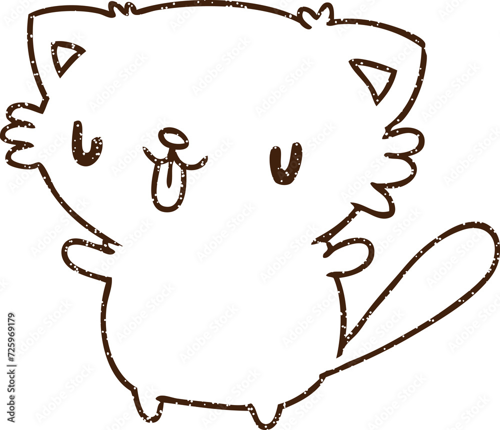 Little Cat Charcoal Drawing