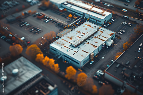 Aerial View of a City Parking Lot
