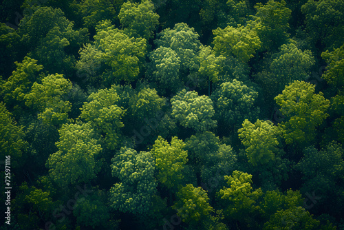 Group of Trees in Woodland