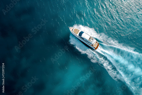 Small Boat in the Vast Ocean © Ilugram