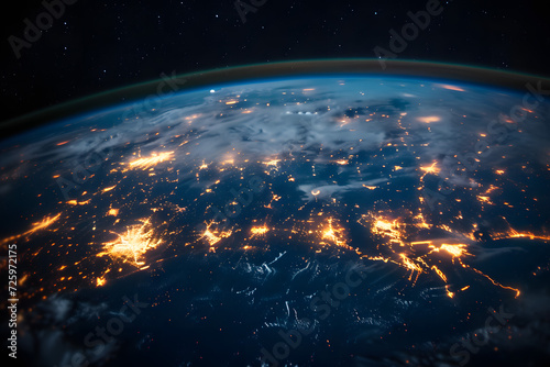 Night View of Earth From Space