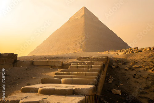 The Pyramids of Giza in the Distance