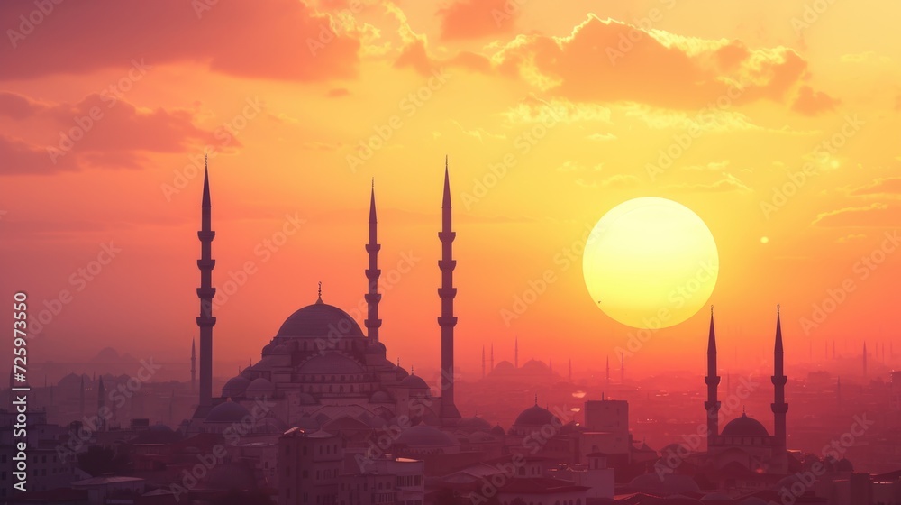 Enchanting Sunrise Amidst Minarets