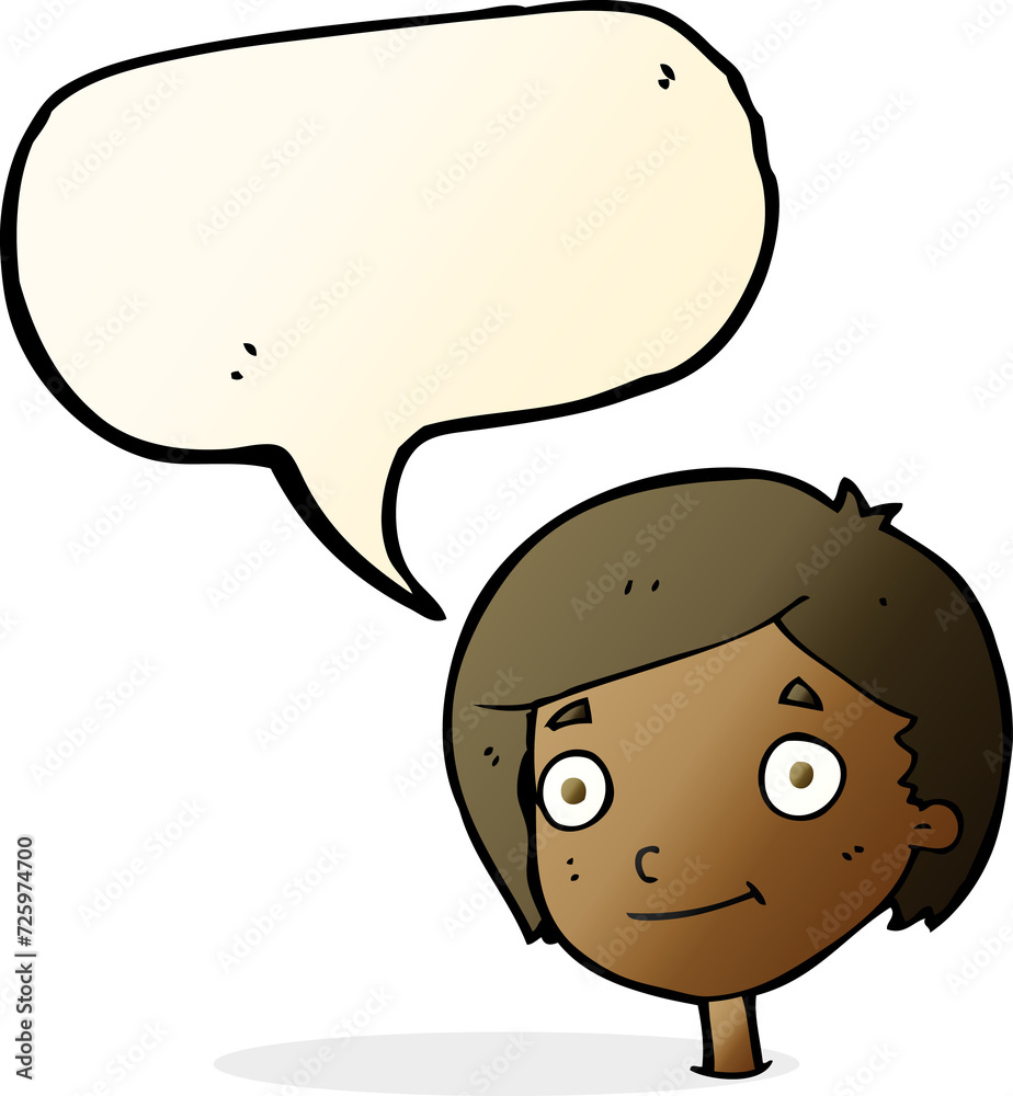 cartoon happy boy with speech bubble cartoon happy boy with speech bubble