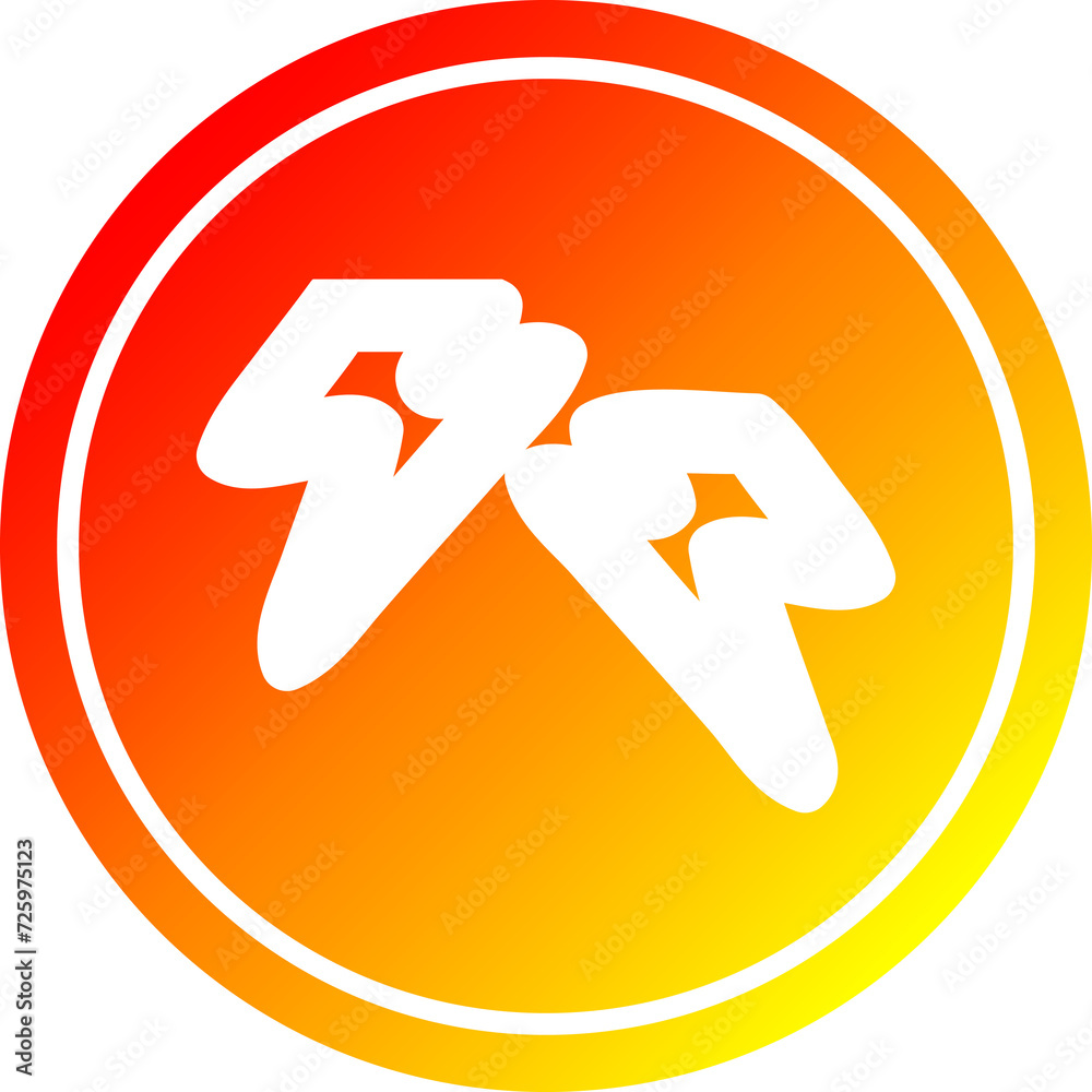 lightning bolts circular in hot gradient spectrum lightning bolts circular in hot gradient spectrum