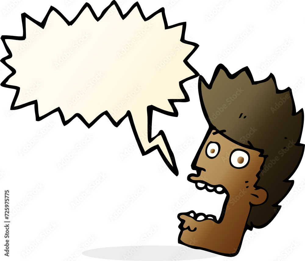 cartoon terrified man with speech bubble cartoon terrified man with speech bubble