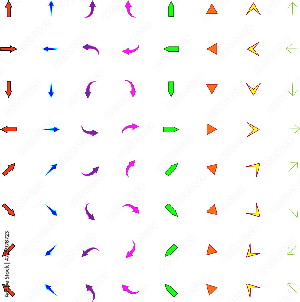 A set of arrow icons A set of arrow icons