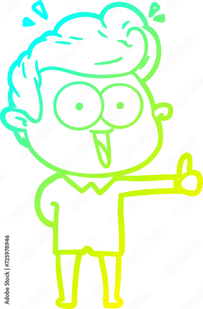 cold gradient line drawing cartoon staring man cold gradient line drawing cartoon staring man