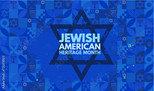 Jewish American Heritage Month. Poster, card, banner and background