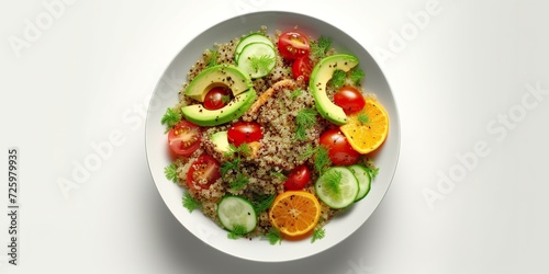 minimalistic design Quinoa tabbouleh salad