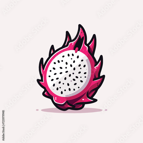Dragon Fruit Vector Illustration