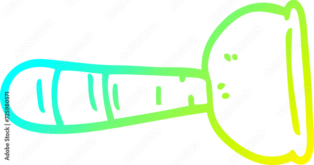 cold gradient line drawing cartoon toilet plunger cold gradient line drawing cartoon toilet plunger